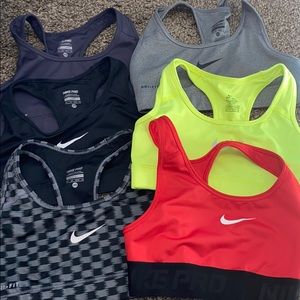 Bundle of 6 Nike Pro Sports Bra Size XS